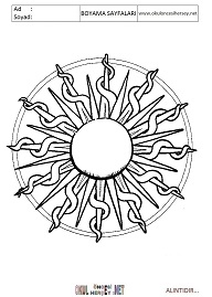 Mandala boyama sayfaları